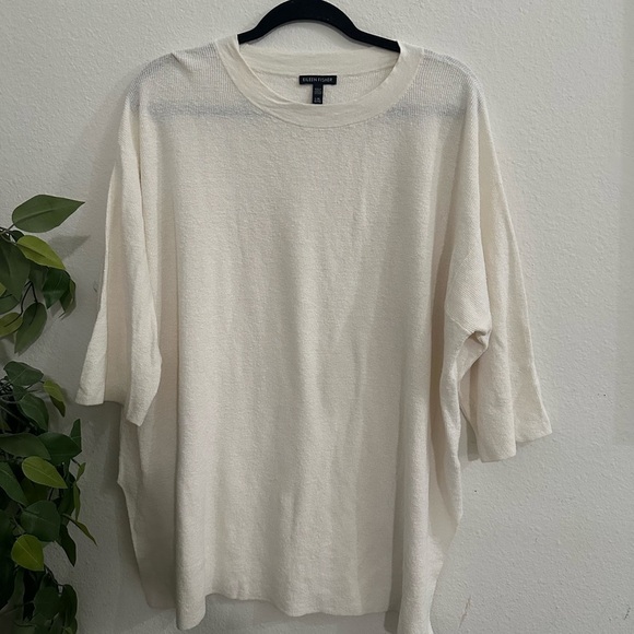 White Sweater with Red Hearts embroidered Sz XL - Picture 3 of 4